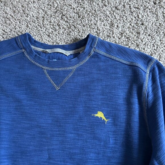 Tommy Bahama Mens L Preppy Casual Crewneck Long Sleeve Sweatshirt Blue - Picture 2 of 8